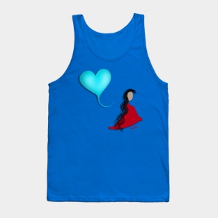 Abstract Lady with Balloon Tank Top